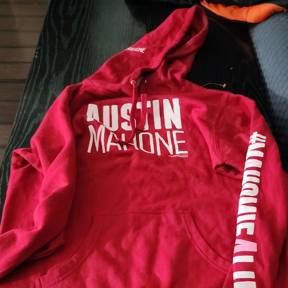 Red Austin Mahone Hoodie Large